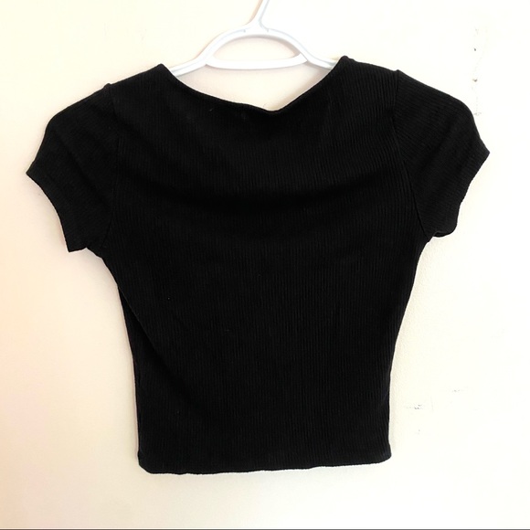 Garage Black Tee with Quarter Length Zipper XS - Picture 5 of 6